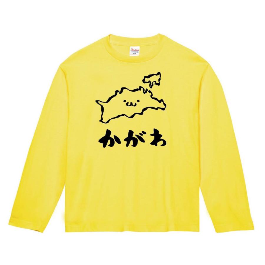 かがわ 香川県 都道府県 地図 筆絵 イラスト 長袖tシャツ Jp037nt サモエスキー 通販 Yahoo ショッピング
