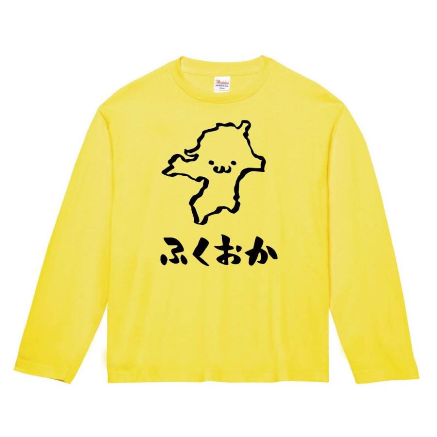 ふくおか 福岡県 都道府県 地図 筆絵 イラスト 長袖tシャツ Jp040nt サモエスキー 通販 Yahoo ショッピング