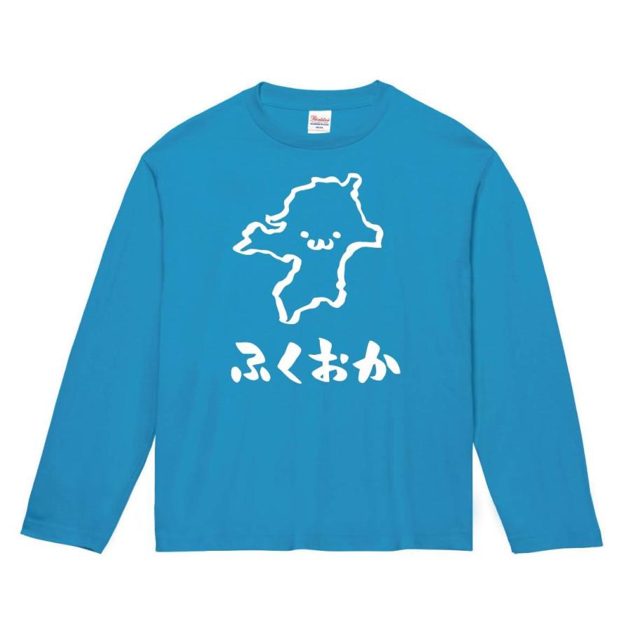 ふくおか 福岡県 都道府県 地図 筆絵 イラスト 長袖tシャツ Jp040nt サモエスキー 通販 Yahoo ショッピング