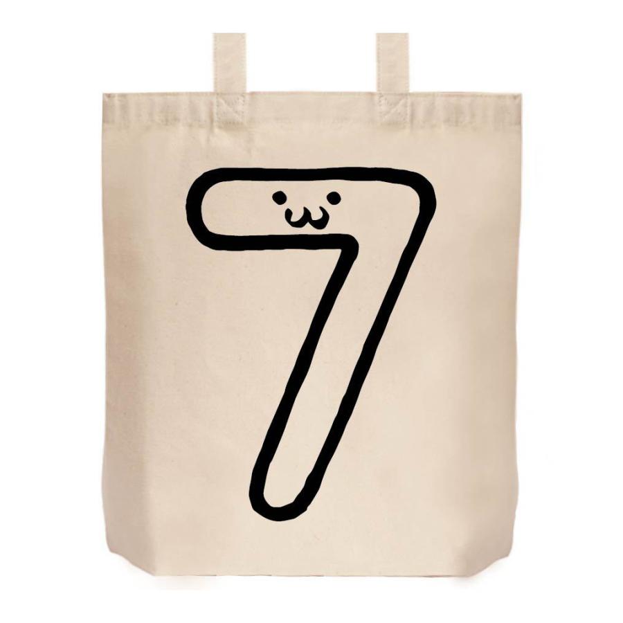 ７ なな 七 Seven 数字 ナンバー 記号 文字 筆絵 イラスト トートバッグ Nu007tb サモエスキー 通販 Yahoo ショッピング