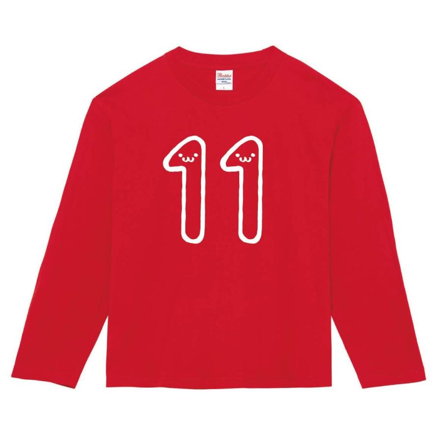 １１ じゅういち 十一 Eleven 数字 ナンバー 記号 文字 筆絵 イラスト 長袖tシャツ Nu011nt サモエスキー 通販 Yahoo ショッピング