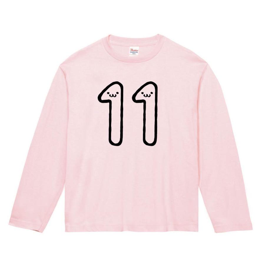 １１ じゅういち 十一 Eleven 数字 ナンバー 記号 文字 筆絵 イラスト 長袖tシャツ Nu011nt サモエスキー 通販 Yahoo ショッピング