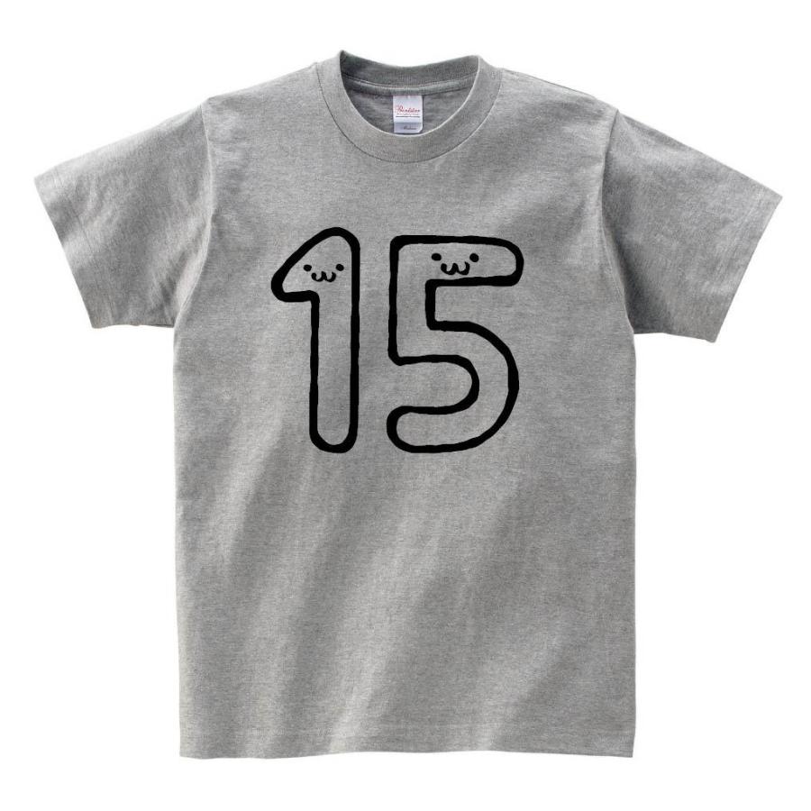 １５ じゅうご 十五 Fifteen 数字 ナンバー 記号 文字 筆絵 イラスト 半袖tシャツ Nu015ht サモエスキー 通販 Yahoo ショッピング