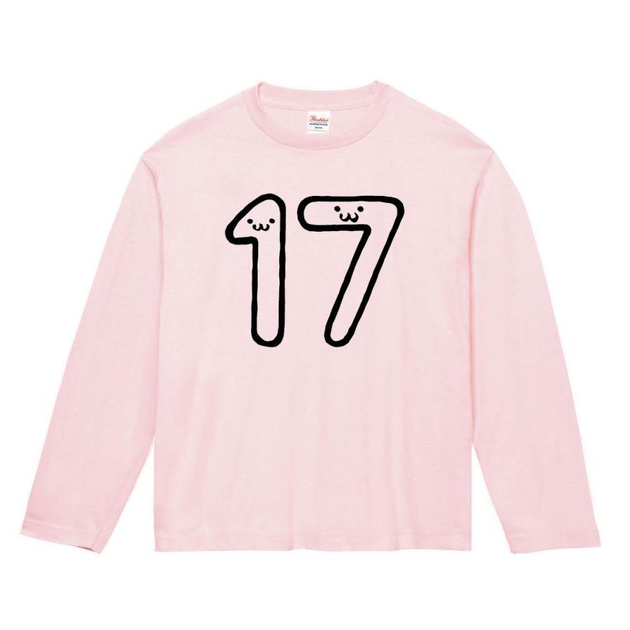 １７ じゅうなな 十七 Seventeen 数字 ナンバー 記号 文字 筆絵 イラスト 長袖tシャツ Nu017nt サモエスキー 通販 Yahoo ショッピング