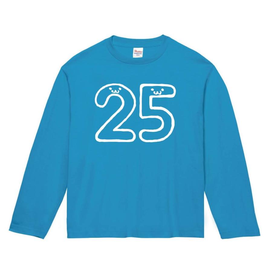 ２５ にじゅうご 二十五 数字 ナンバー 記号 文字 筆絵 イラスト 長袖tシャツ Nu025nt サモエスキー 通販 Yahoo ショッピング