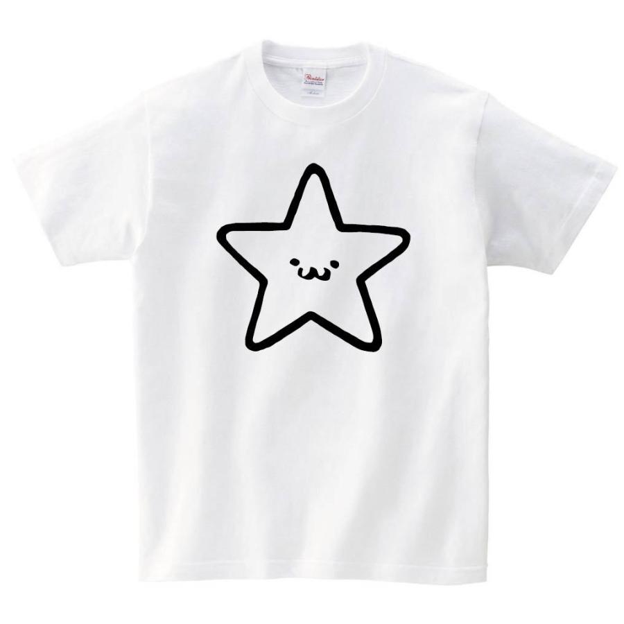 ☆ ほし 星 スター 記号 図形 筆絵 イラスト 半袖Tシャツ : nu215ht 