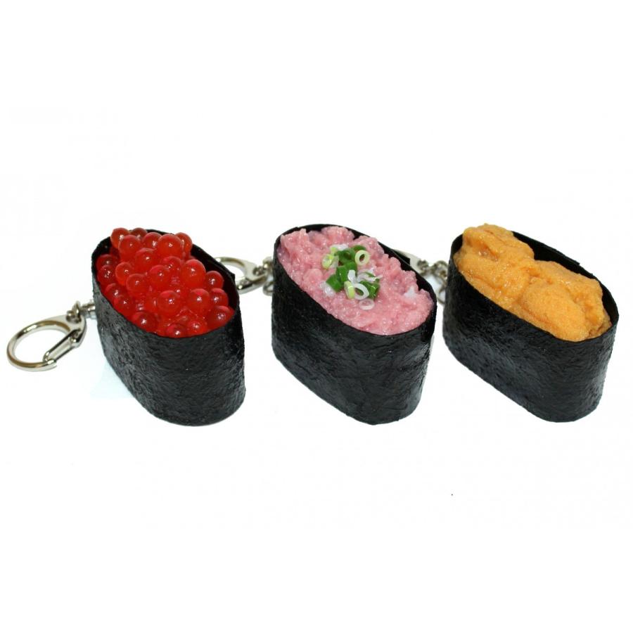 実物大　寿司　キーホルダー　ネギトロ　イクラ　ウニ　食品サンプル | 