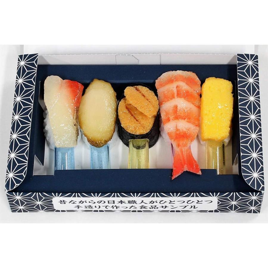 食品サンプル 寿司えんぴつキャップ (ウニ・その他5本セット) : 食品