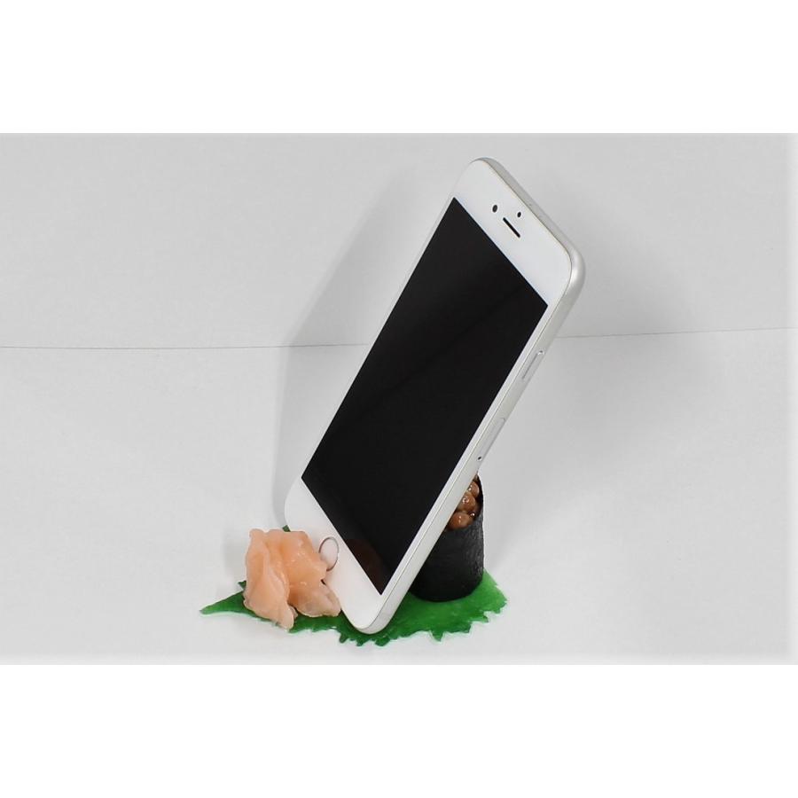 食品サンプル スマートフォンスタンド 寿司 軍艦 納豆 スマホ スタンド 