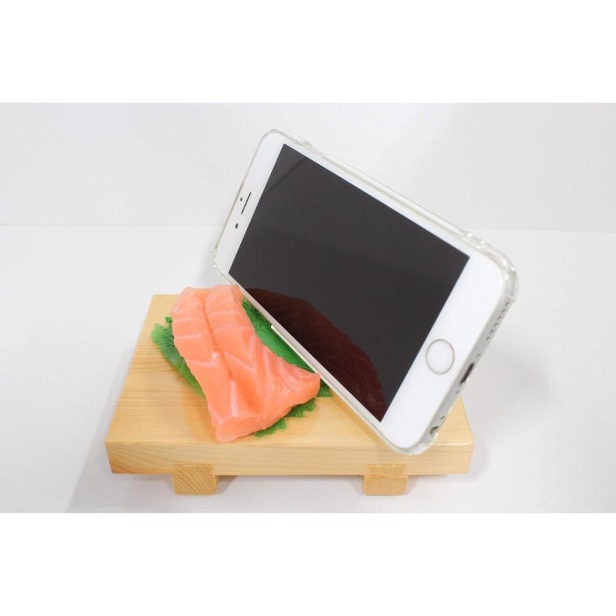 食品サンプル 寿司下駄仕様 スマホスタンド スマートフォンスタンド スマホ (お造りサーモン) |  | 02