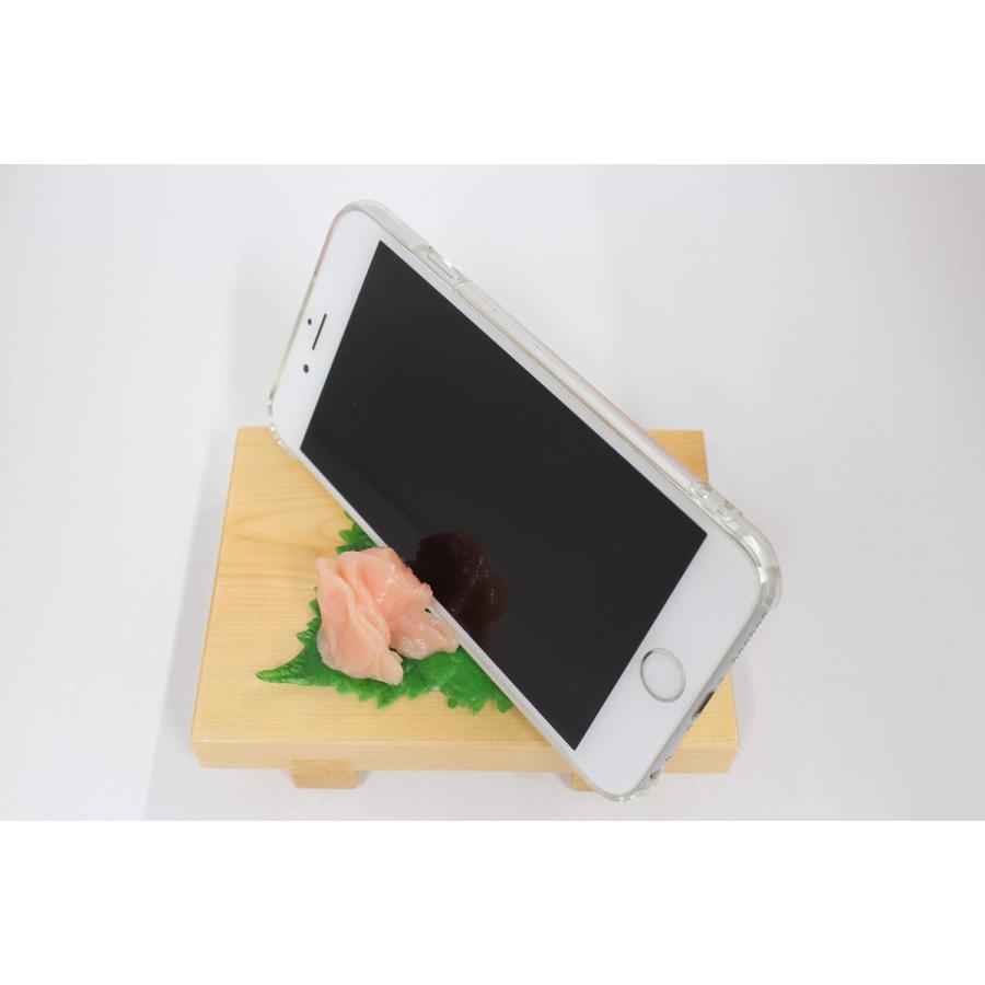 食品サンプル 寿司下駄仕様 スマホスタンド スマートフォンスタンド タブレットスタンド (寿司イクラ) |  | 01