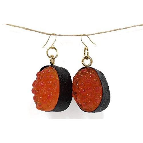 ピアス（ゴールド） 食品サンプル (寿司イクラ) | 