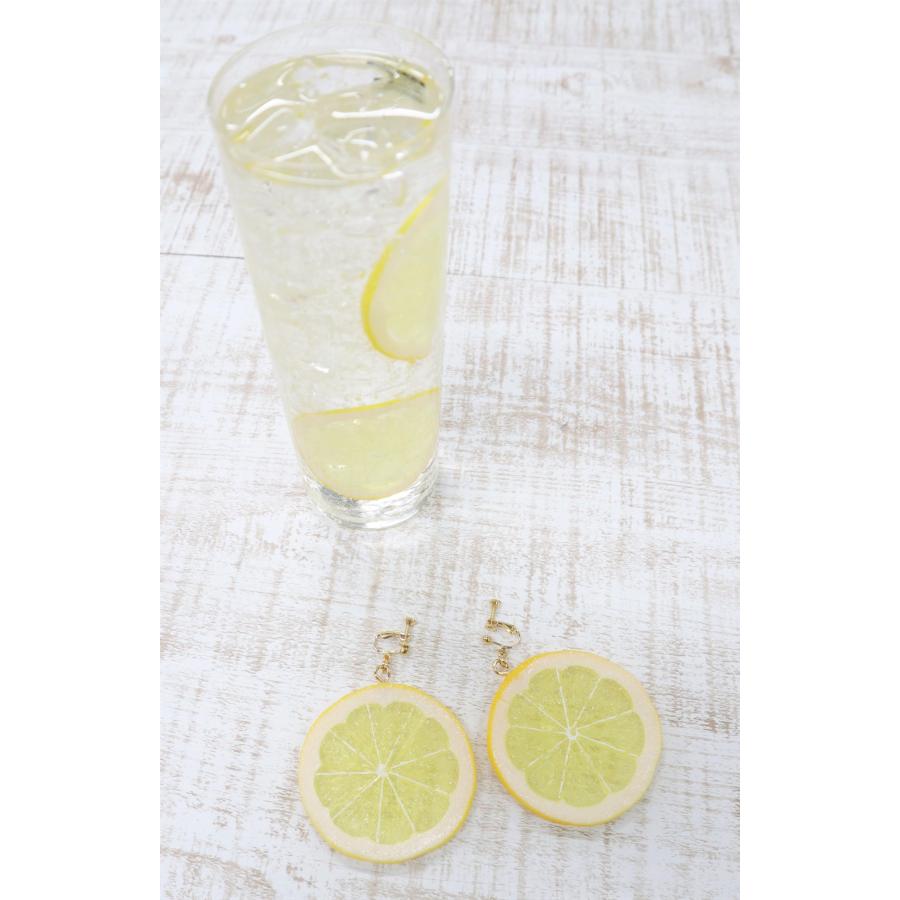 食品サンプル　イヤリング(ゴールド）　レモン輪切り |  | 02