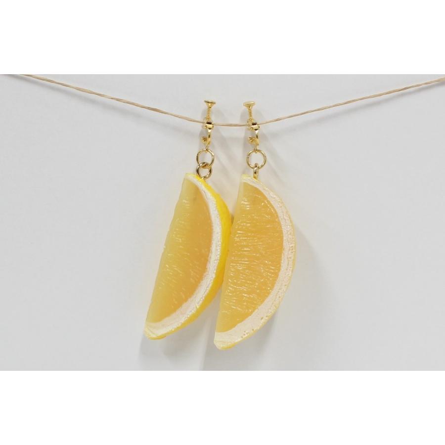 食品サンプル　イヤリング(ゴールド）　レモン（くし切り） | 