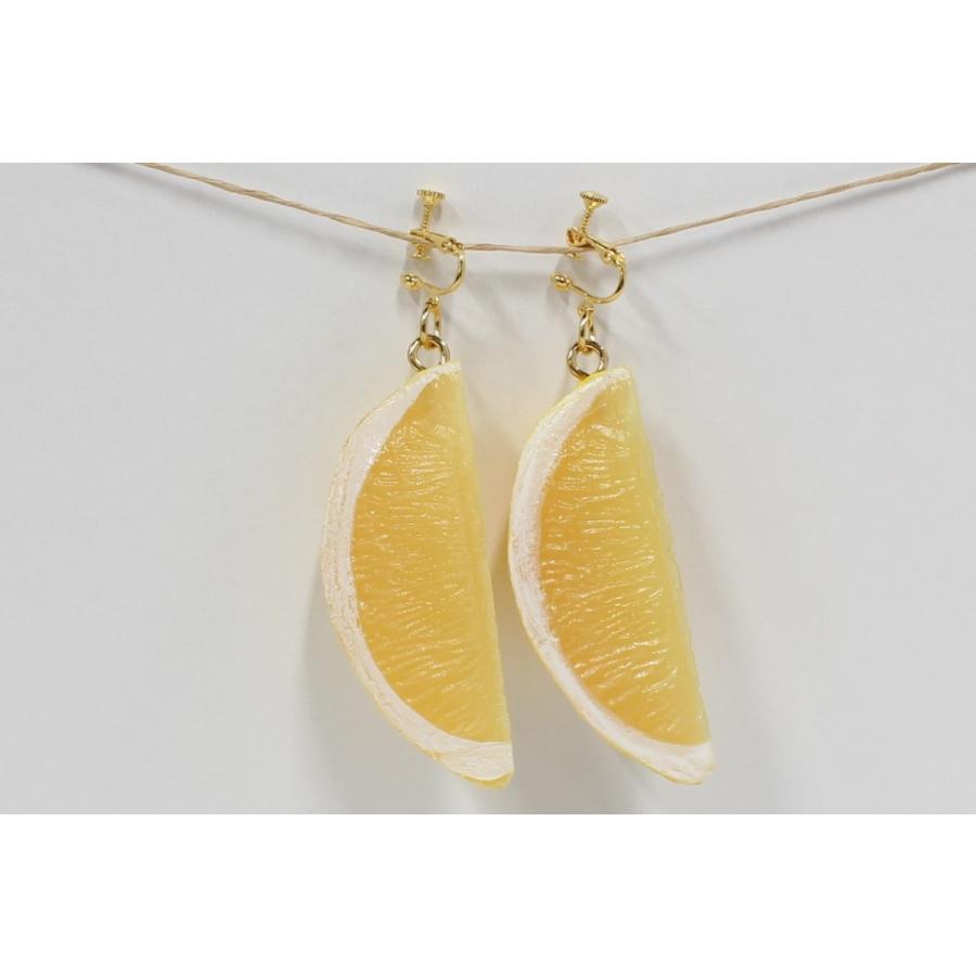 食品サンプル　イヤリング(ゴールド）　レモン（くし切り） |  | 01