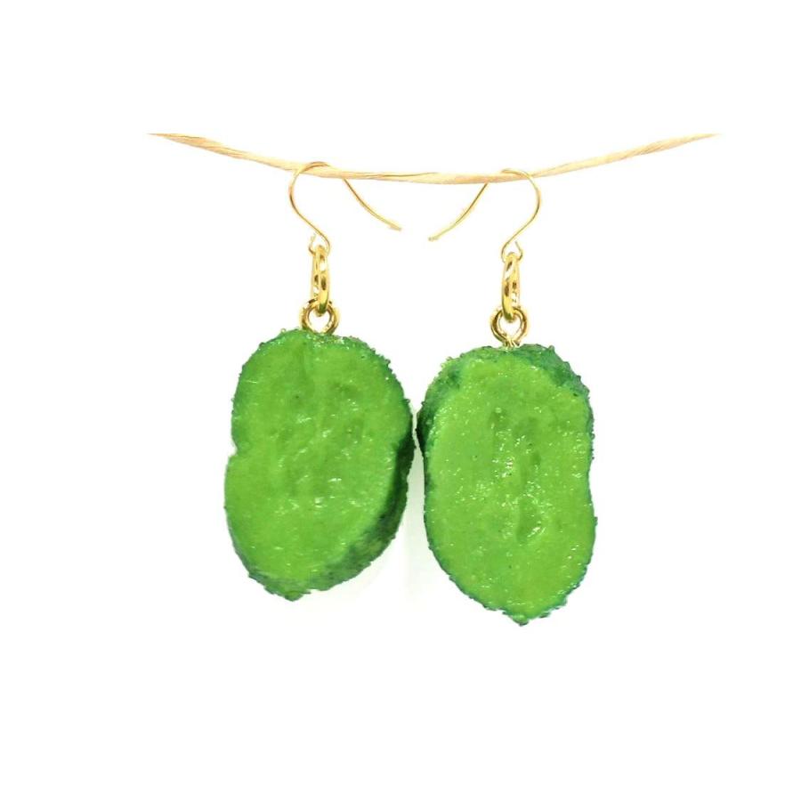 ピアス　ゴールド　食品サンプル (きゅうり　キューちゃん) | 