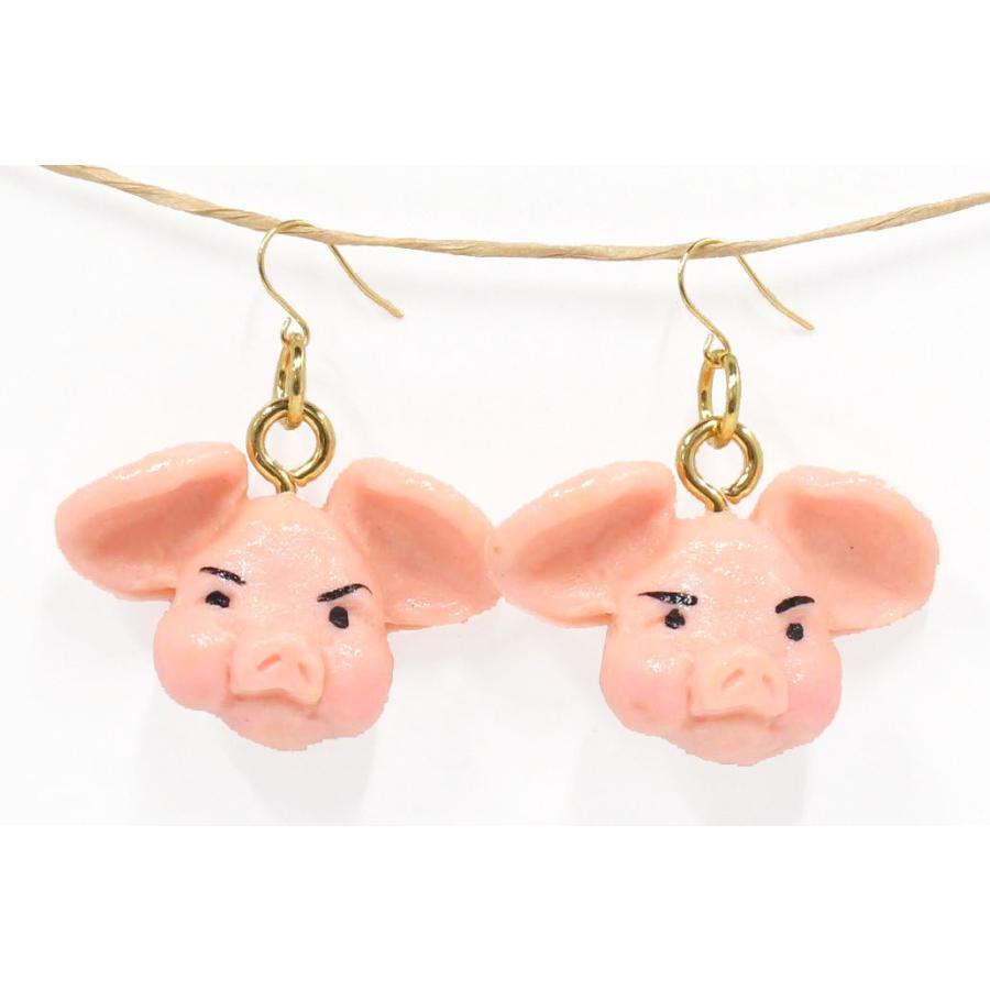 ピアス　ゴールド　食品サンプル (豚) | 