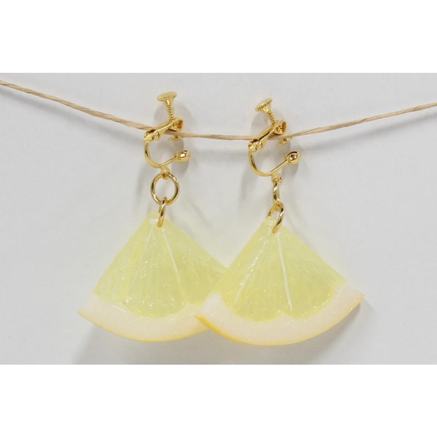 食品サンプル　イヤリング(ゴールド）　ミニレモン | 