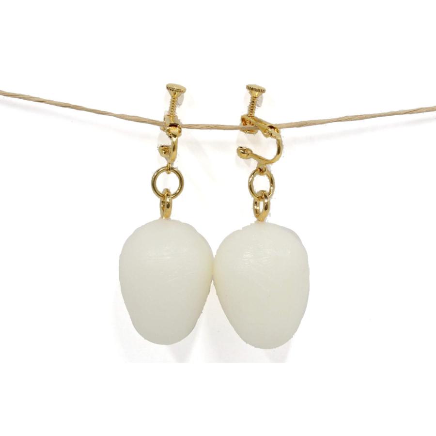 イヤリング（ゴールド） 食品サンプル うずらたまご うずら卵 | 