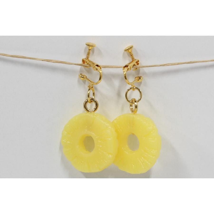 食品サンプル　イヤリング(ゴールド）　パイン | 