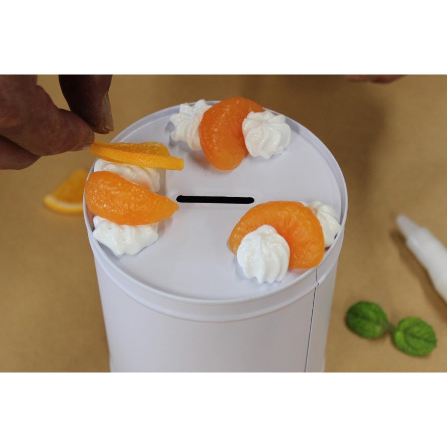 食品サンプル　貯金箱の工作キット（貯金箱ナシ）　夏休み　自作　工作　手作り　子供 (オレンジ) |  | 03