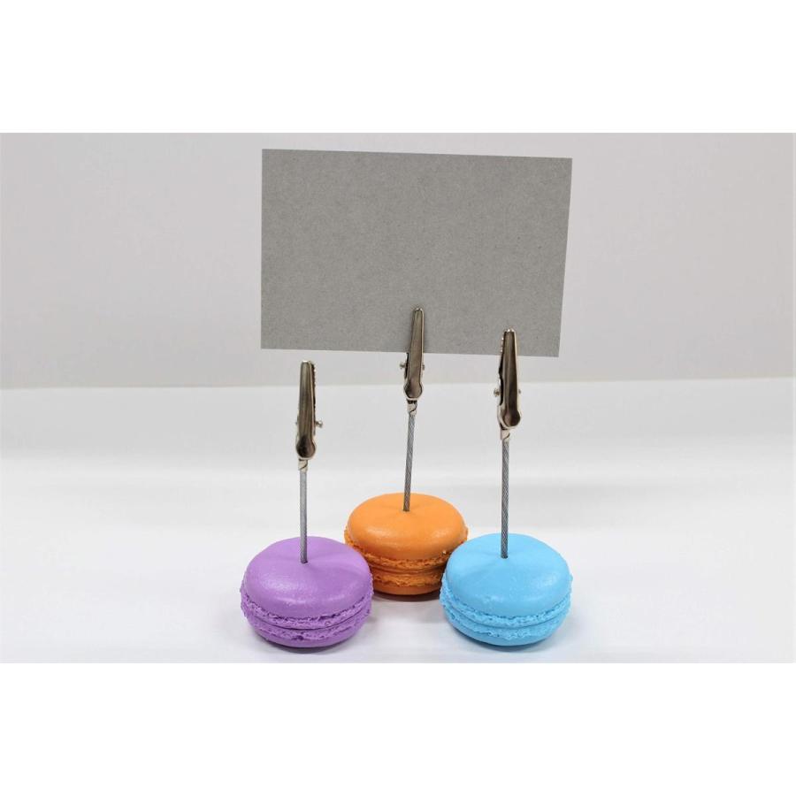 マカロンのメモクリップ　3色セット（パープル・オレンジ・ブルー）　食品サンプル　i-585 |  | 01