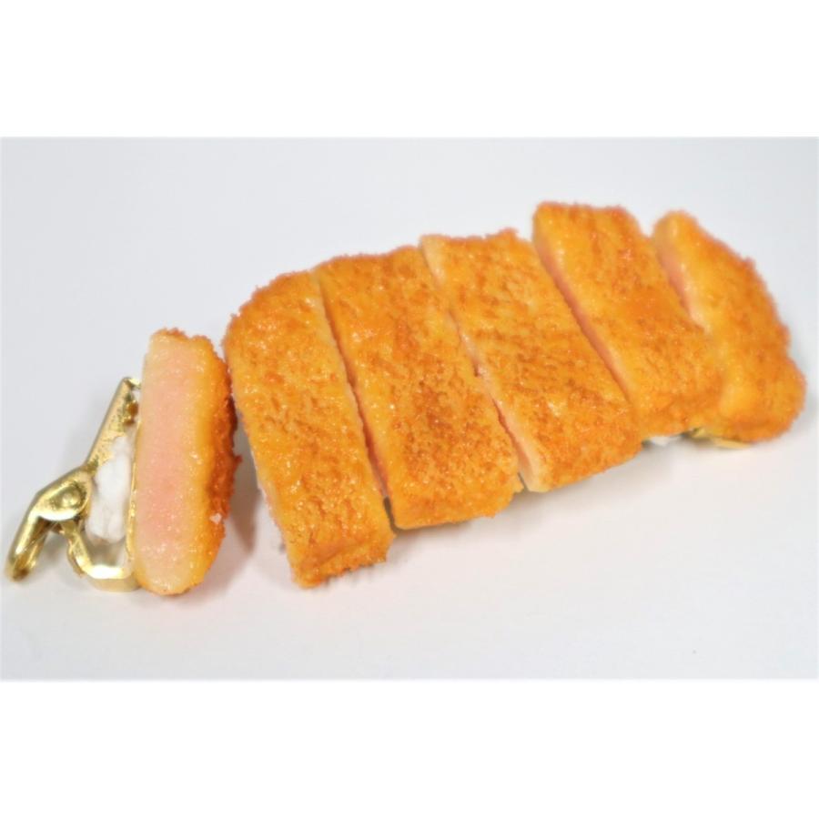 食品サンプル　勝つカツ勝つとんかつネクタイピン6切れセット | 