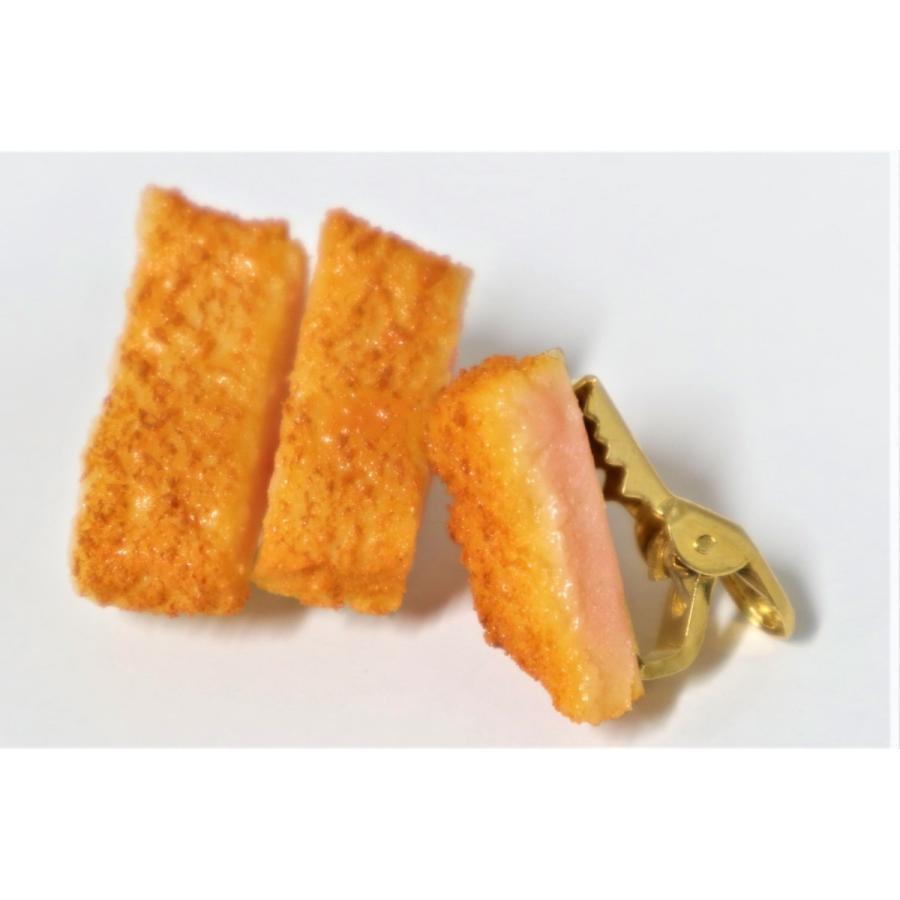 食品サンプル　勝つカツ勝つとんかつネクタイピン3切れBセット | 