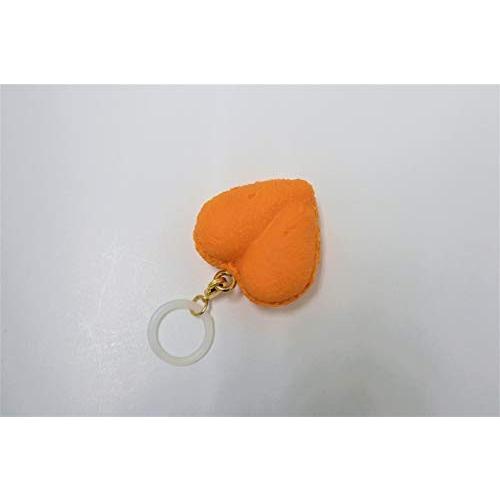 食品サンプル アンブレラマーカー マカロン　ハート オレンジ色 | 