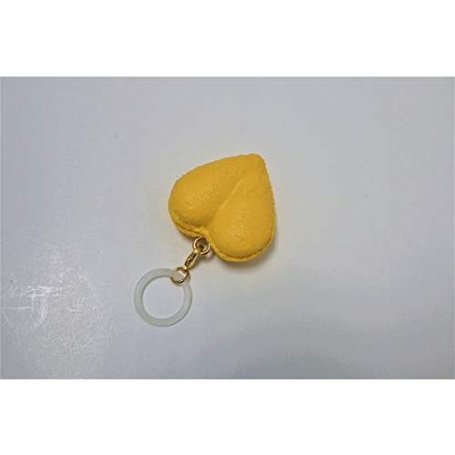 食品サンプル アンブレラマーカー マカロン　ハート 黄色 | 