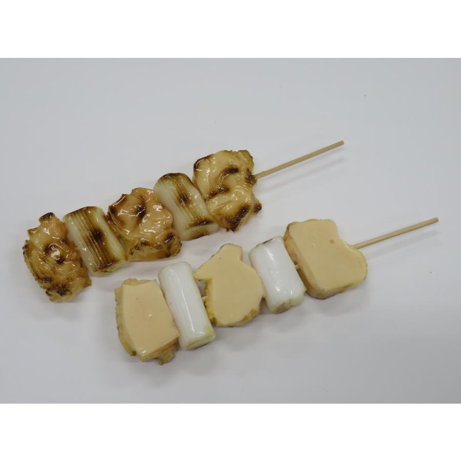 食品サンプル　焼き肉　火鉢つき　実物大 コンビニ/サイズ】焼き鳥ビック ねぎま 塩（2本） 食品サンプル : 食品