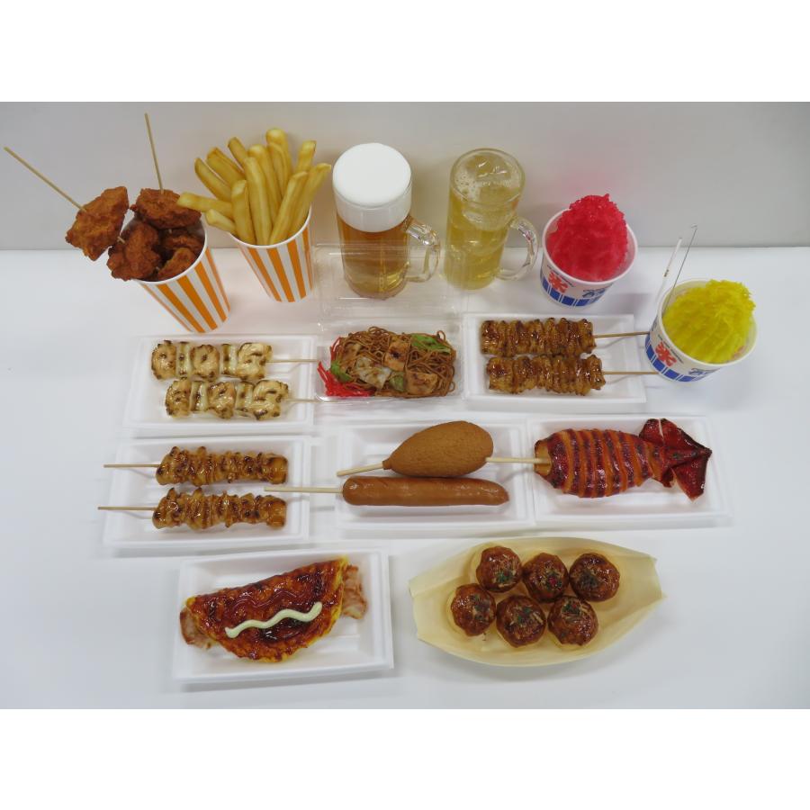 食品サンプル お祭りセット（たこ焼き・焼きそば・焼き鳥・イカ焼き