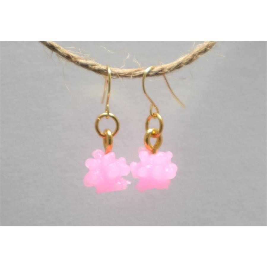 金平糖（ピンク色） ピアス(ゴールド） 食品サンプル | 