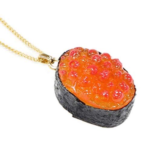 ネックレス（ゴールド） 食品サンプル ミニチュア寿司（いくら） | 