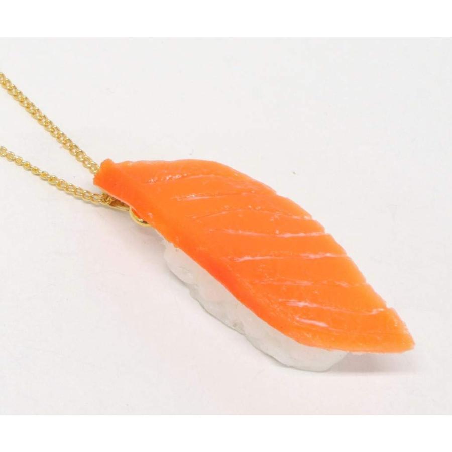 ネックレス（ゴールド） 食品サンプル ミニチュア寿司（サーモン） | 