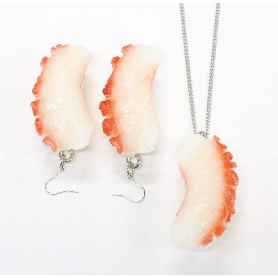 食品サンプル ネックレス・ピアスセット（シルバー） ミニチュア寿司（たこ） | 