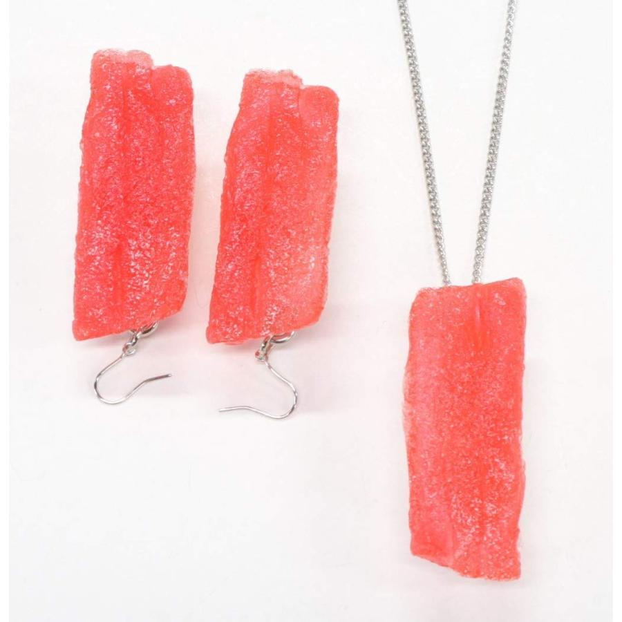 食品サンプル ネックレス・ピアスセット（シルバー） ミニチュア寿司（まぐろ） | 