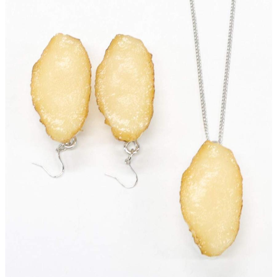 食品サンプル ネックレス・ピアスセット（シルバー） ミニチュア寿司（あわび） | 