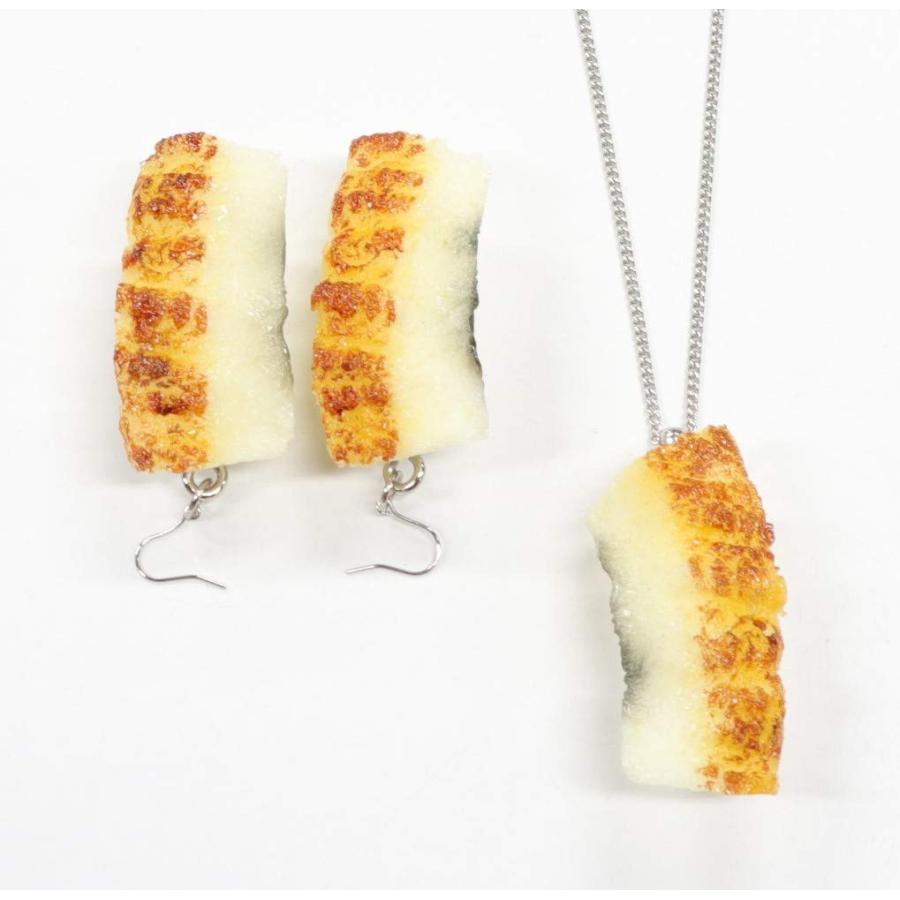 食品サンプル ネックレス・ピアスセット（シルバー） ミニチュア寿司（穴子） | 