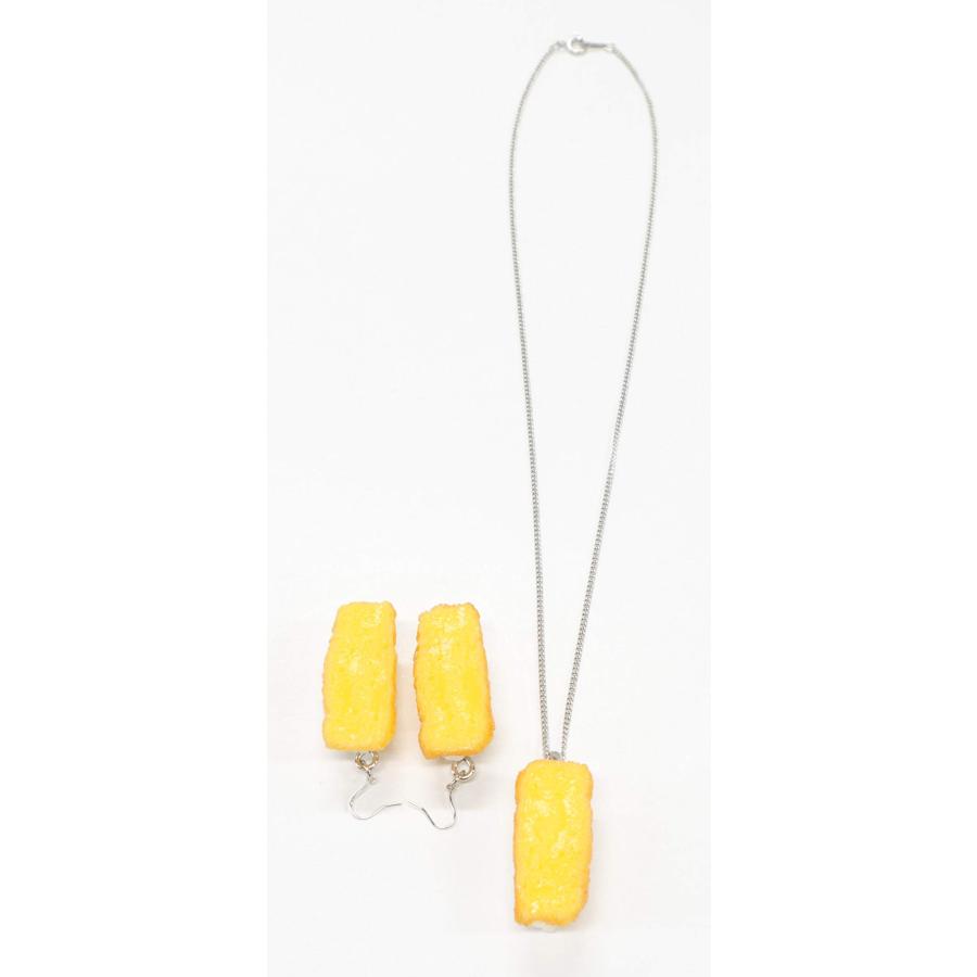 食品サンプル ネックレス・ピアスセット（シルバー） ミニチュア寿司（はまち） |  | 01