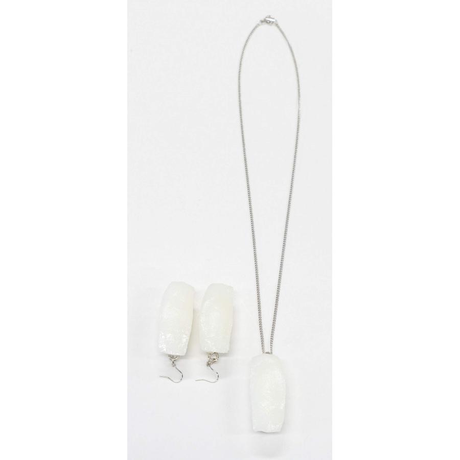 食品サンプル ネックレス・ピアスセット（シルバー） ミニチュア寿司（いか） |  | 01