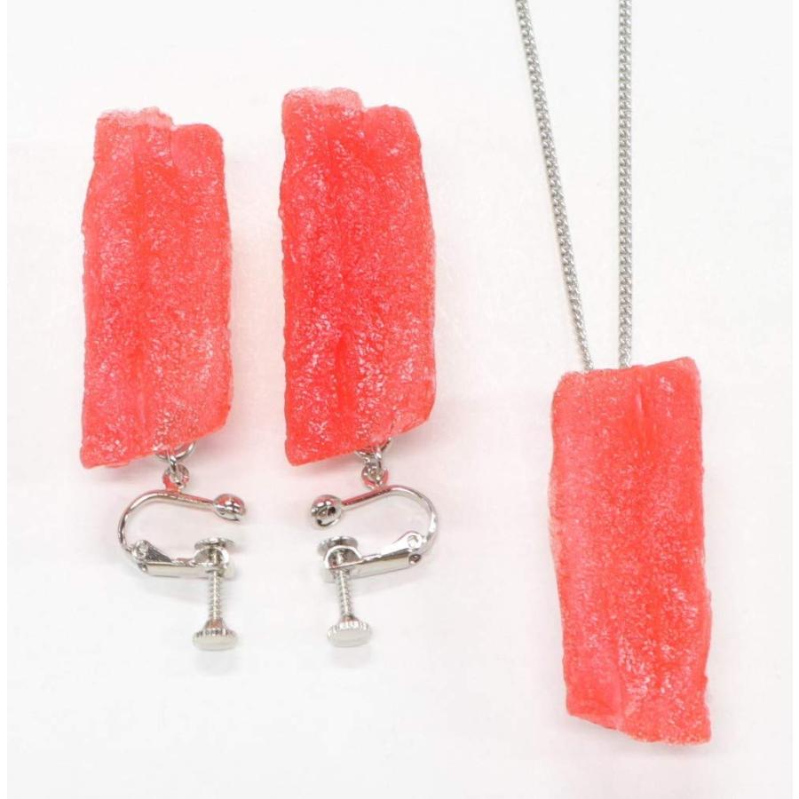 食品サンプル ネックレス・イヤリングセット（シルバー） ミニチュア寿司（まぐろ） | 