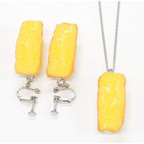 食品サンプル ネックレス・イヤリングセット（シルバー） ミニチュア寿司（玉子） |  | 01