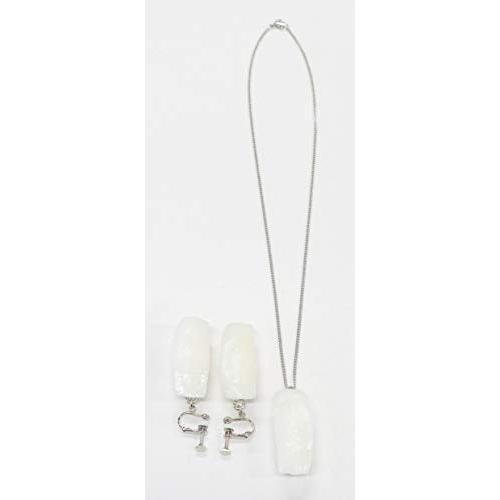 食品サンプル ネックレス・イヤリングセット（シルバー） ミニチュア寿司（いか） |  | 01