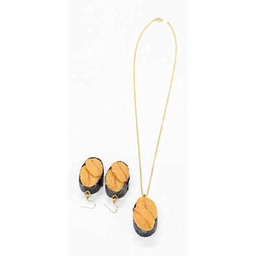 食品サンプル ネックレス・ピアスセット（ゴールド） ミニチュア寿司（うに） |  | 01