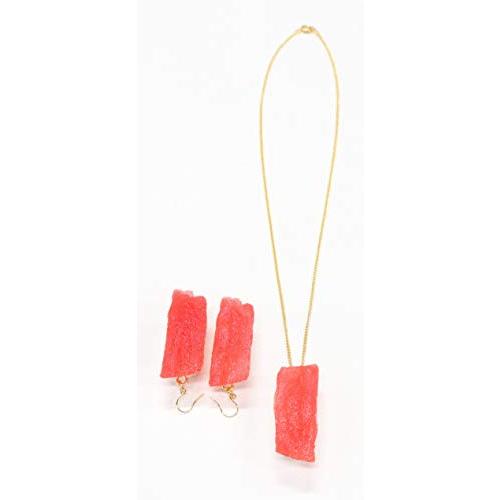 食品サンプル ネックレス・ピアスセット（ゴールド） ミニチュア寿司（まぐろ） |  | 01