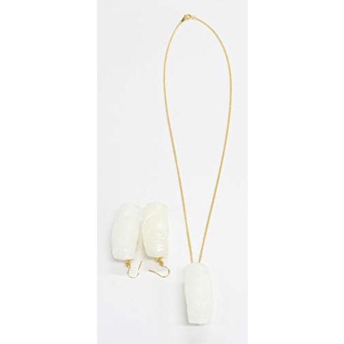 食品サンプル ネックレス・ピアスセット（ゴールド） ミニチュア寿司（いか） |  | 01