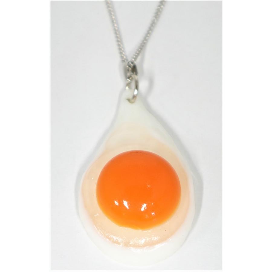 ネックレス(シルバー）　生玉子　食品サンプル　 | 