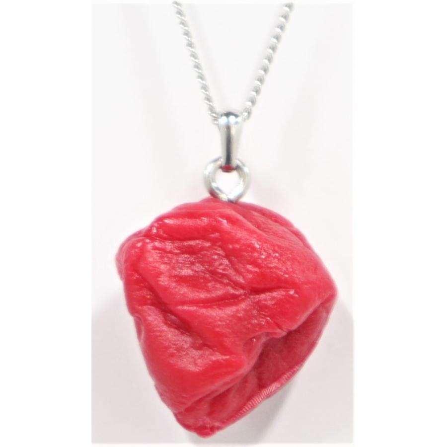 ネックレス(シルバー） 梅干し　食品サンプル　 | 