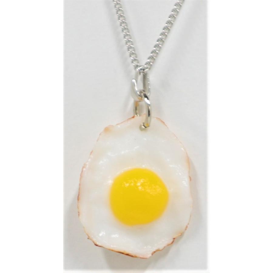 ネックレス(シルバー） ミニチュア目玉焼き　食品サンプル　 | 